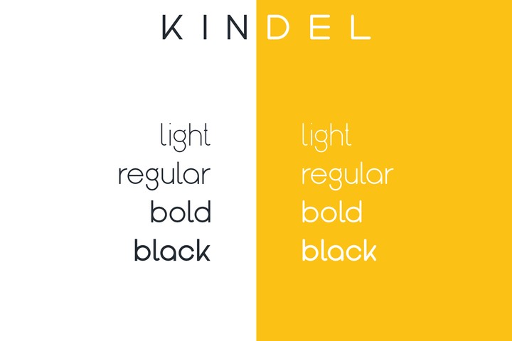 Przykład czcionki Kindel Rounded Black